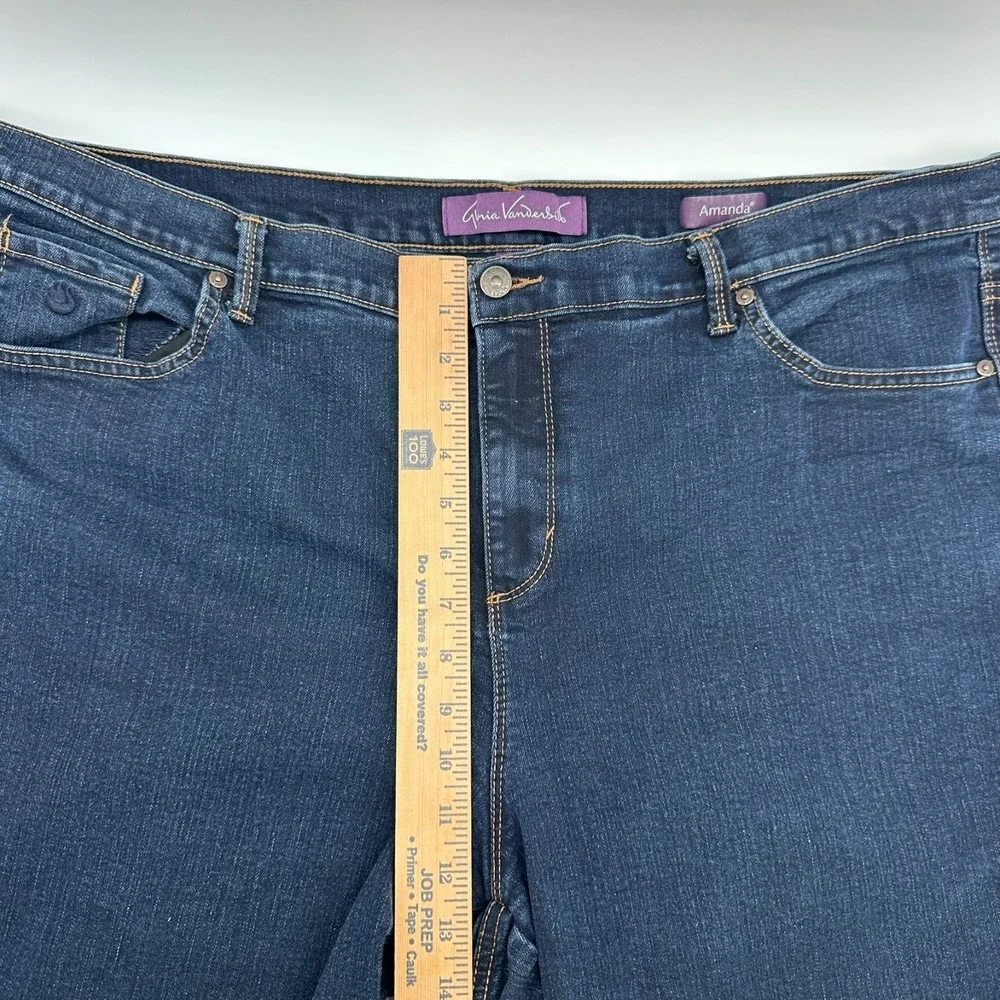 Gloria Vanderbilt Amana Jeans Womens 22W Jordan Blue Tapered Classic Comfort